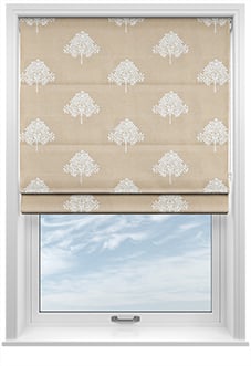 William Morris At Home Marigold Tree Embroidery, Chalk - Twist&Fit Roman Blind